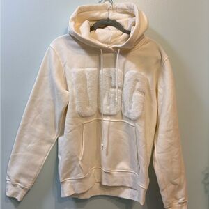 Brand new. No tags. UGG Rey Off-White Faux Fur Hoodie
